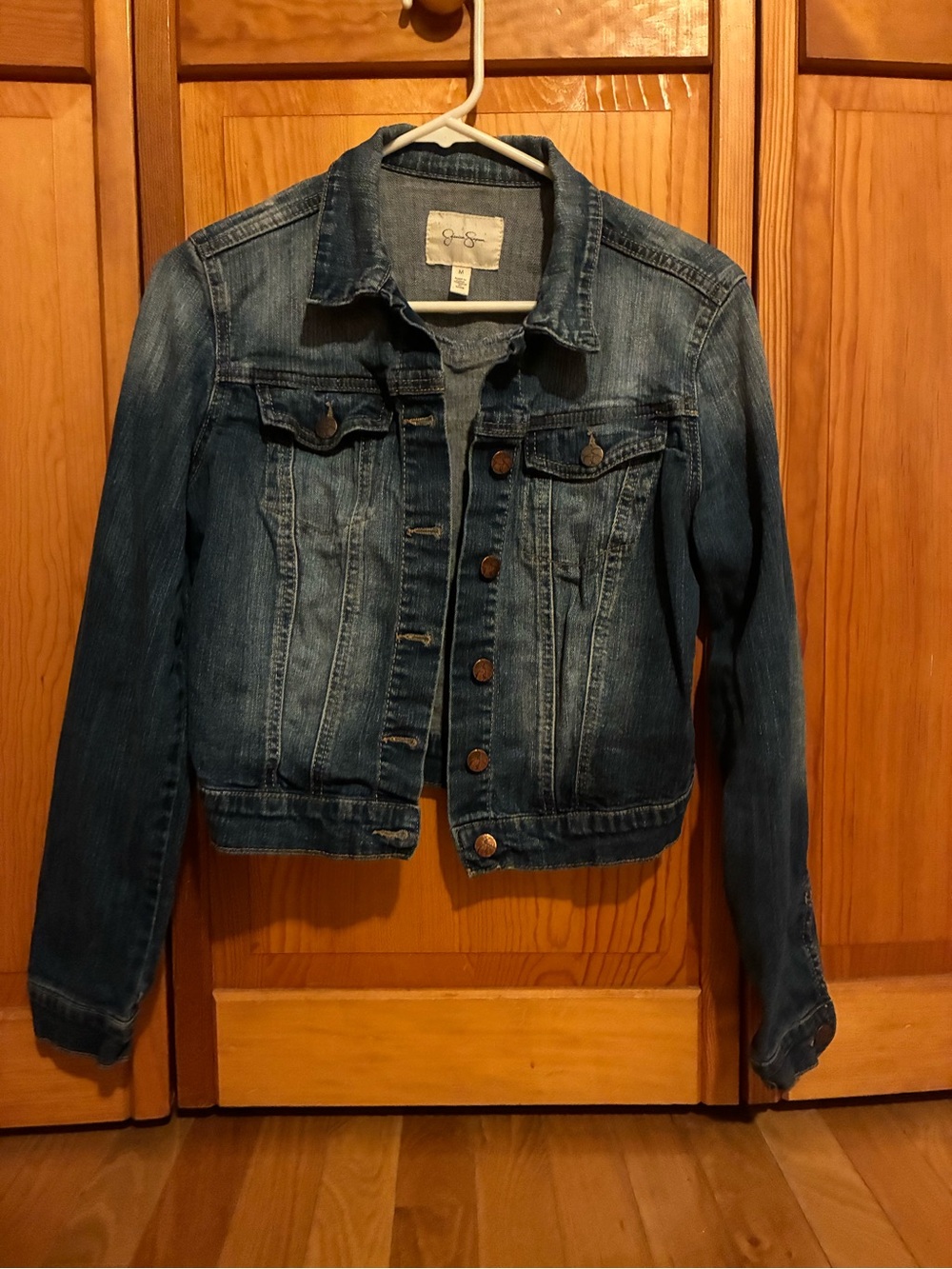 Jessica Simpson Classic Medium Wash Denim Jacket - Size Medium